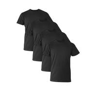 Hanes Herren Ultimate Comfort Fit Undershirt, Men’s Crewneck Stretch-Cotton T-Shirt, 4-Pack Unterhemd, Schwarz, 4 Stück, Mittel (4er Pack)