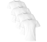 Hanes Herren Ultimate Comfort Fit Undershirt, Men’s Crewneck Stretch-Cotton T-Shirt, 4-Pack Unterwäsche, Weiß - 4 Stück, XL