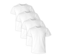Hanes Herren Ultimate Comfort Fit Unterhemd-Set, feuchtigkeitsableitende Stretch-Baumwolle, 4er-Pack Unterwäsche, Weiss/opulenter Garten, Mittel