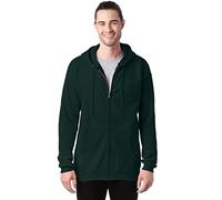 Hanes Herren Kapuzenpullover mit durchgehendem Reißverschluss, Grün - Deep Forest, Small