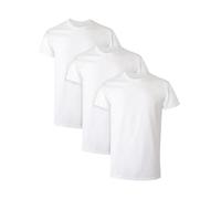 Hanes Herren Unterhemd ohne Etikett, Baumwolle, Crew, mehrere Packungen und Farben, Weiß, Mittel