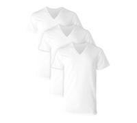 Hanes Herren Unterhemd T-Shirt Pack 4er-Pack Ultimate Comfort Fit Stretch V-Ausschnitt Unterhemd Vorteilspack Multipack, Weiss/opulenter Garten, XL