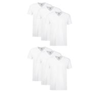 Hanes Herren-Unterhemden aus feuchtigkeitsableitender Baumwolle mit V-Ausschnitt, mehrere Packungen und Farben, Wei 6er-Pack, Gr e XL, USA