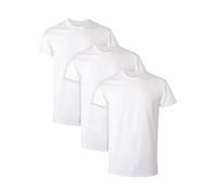 Hanes Herren Tagless Cotton Crew Unterhemd - Mehrere Packungen und Farben, 3er-Pack, Weiß, L