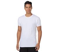 Hanes Herren-Unterhemden ohne Etikett, Baumwolle, Rundhals, 3er-Pack, Wei , Gr e L