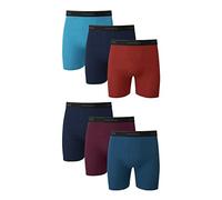 Hanes Herren Unterwäsche Boxershorts Cool Dri Feuchtigkeitsableitende Unterwäsche Baumwolle No-Ride-Up für Herren Multipacks erhältlich, 6er-Pack - farbig Sortiert, Small