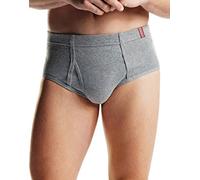 Hanes Herren Unterwäsche Slips Pack, mittelhohe Taille, feuchtigkeitsableitend, 6er Pack, Grau, L(Packung 6)