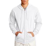 Hanes Herren up, EcoSmart Fleece Full-Zip Hoodie for Men, Hooded Sweatshirt Kapuzenpullover, Blickdicht, Weiß, XX-Large