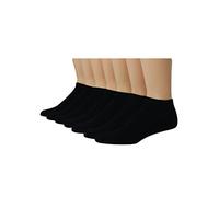 Hanes Herren X-Temp gepolsterte Low Cut, 12 Paar Socken, Schwarz, 46-48 EU (12er Pack)