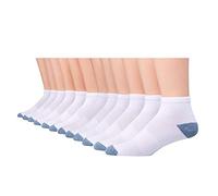 Hanes Herren X-Temp Leichter Knöchel Lässige Socken, weiß, Einheitsgröße (12er Pack)