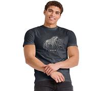 Hanes Herren Y06382 T-Shirt, Bison Roam, Groß