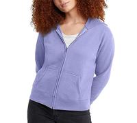 Hanes Hoodie, EcoSmart Fleece Full, Zip-Up Hooded Sweatshirt for Women, Peri Blue