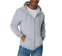 Hanes Kapuzenpullover EcoSmart Fleece - Reißverschluss - Baumwollmischung - Leichter Stahl, Medium
