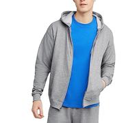 Hanes Herren Kapuzenpullover EcoSmart Fleece Reißverschluss Front Kapuzenpullover Baumwollmischung Fleece Kapuzenpullover Mittelschwerer Reißverschluss, Leichter Stahl, Small
