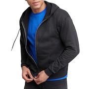 Hanes Herren Hoodie EcoSmart Fleece Zip Front Hooded Sweatshirt Cotton-Blend Fleece Hooded Sweatshirt Midweight Zip Up, schwarz, X-Large
