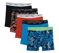 Hanes Jungen Big Originals Unterw sche, Stretch-Baumwolle, Boxershorts, 5er-Pack, Blau/Schwarz/Rot, sortiert, XL