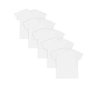 Hanes Jungen Boys' Undershirt, EcoSmart Short Sleeve Crew, Multiple Packs Available Baselayer-Shirt, Weiss/opulenter Garten, XL (5er
