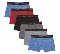Hanes Jungen Boys' X-Temp Boxer Briefs Retroshorts, Feststoffe, M (6er Pack)