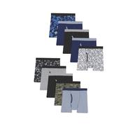 Hanes Jungen ComfortSoft Tailband Tagless Boxershorts Retroshorts, 10 Stück - Verschiedene Drucke und Feststoffe, M (10er Pack)