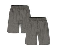 Hanes Jungen Jersey Shorts Pack 2er-Pack Baumwolle Shorts für Jungen mit Taschen, Dunkelgrau meliert, Klein