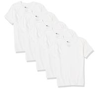 Hanes Unterhemd Ultimate Cool Comfort Rundhals für Jungen Weiß Groß 5er-Pack