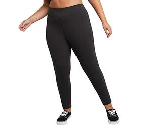 Hanes Just My Size Damen Leggings Stretch Jersey Übergröße - Schwarz - 3X