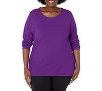Hanes JUST My Size Damen Women's Plus Size Long Sleeve Tee Hemd, Violet Splendor, 50
