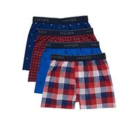 Hanes Kinder Unterhose mit Comfortsoft, 4er Pack, Muster/Karos, L