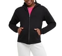 Hanes Mädchen Big ComfortSoft EcoSmart Full-Zip Hoodie, schwarz, X-Large