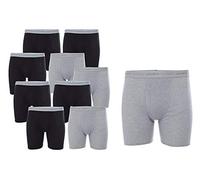 Hanes Men's 10-Pack Boxer Briefs with Comfort Flex Waistband, Black/Grey, Medium