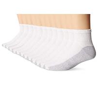 Hanes Men's 12 Pack Big and Tall Ankle Socks, White, 12-14
