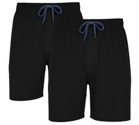 Hanes Men's 2-Pack Cotton Knit Short (Black/Black, Size 4X-Large)