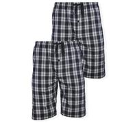 Hanes Herren Pyjama-Shorts – 2er-Pack, gewebt – Midnight Black