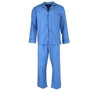 Hanes Mens Broadcloth Long Sleeve Pajama Set, Medium, Blue