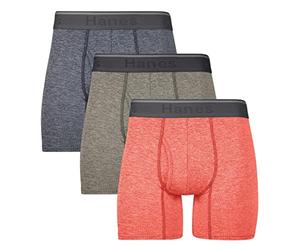 Hanes Men's Comfort Flex Fit Breathable Stretch Mesh Boxer Brief, 3 Pack, Size 2X, Assorted, XX-Large