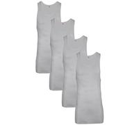Hanes Men's Cotton Tank Undershirts 4 Pack, Grey, X-Large