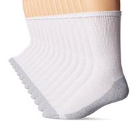 Hanes Men's Freshiq Crew Socks Pack (12-Pack Plus 1 Free Bonus Pair), White, 10-13 (Shoe: 6-12)