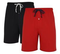Hanes Men'S Jersey Lounge Drawstring Shorts With Logo Waistband 2-Pack