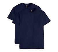 Hanes Men's Nano Premium Cotton T-Shirt (Pack of 2), Navy, X-Large