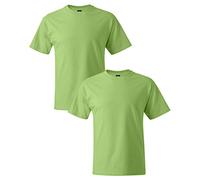 Hanes Men's Short Sleeve Beefy-T (Pack of 2), Lime, X-Large