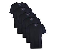 Hanes Men's Tall Man V-Neck T-Shirt (Pack of 5) Black, 2X-Large