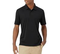 Hanes Moves Performance Kurzarm-Poloshirt für Herren, feuchtigkeitsableitend, Schwarz, L