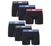 Hanes Moves Underwear, Anti-Chafe Boxer Briefs f r Jungen, Schwarz, 6er-Pack, Ebenholz, S