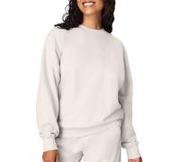 Hanes Originals Fleece, mittelschweres Sweatshirt f r Damen, platzierte Blumen, Nat rlich, XL