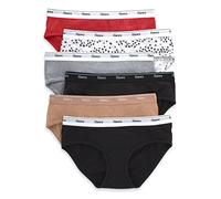 Hanes Damen Originals Underwear, Stretch-Baumwolle, sortierte Farben, Hipster-Höschen, Basic Color Mix, 6er-Pack Hipsters, L