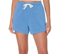 Hanes Originals French Terry Lounge-Shorts für Damen, Bequeme Loungewear, Schlafshorts für Damen, 10,2 cm, Provence Blue, Mittel