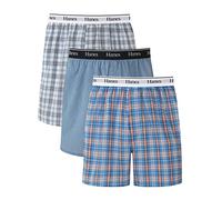 Hanes Originals gewebte Boxershorts aus Baumwolle, feuchtigkeitsableitende Unterwäsche für Herren, 3er-Pack, Medium