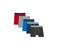 Hanes Originals Jungen Boxershorts, feuchtigkeitsableitende Baumwoll-Stretch-Unterw sche, sortiert, 5er-Pack, Mehrfarbig, S