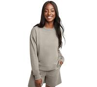 Hanes Originals Sommersweat-Damen-Sweatshirt, Leichter Fleecepullover, verfügbar in Übergröße., Oregano Heather, L