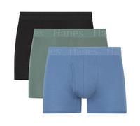 Hanes Originals Supersoft Trunks, Viscose from Bamboo Underwear for Men, 3-Pack, Black/Green/Blue